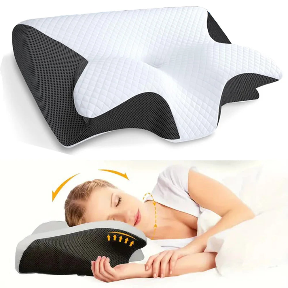 CerviComfort: Almohada Ergonómica 2 en 1 para Alivio Total del Cuello