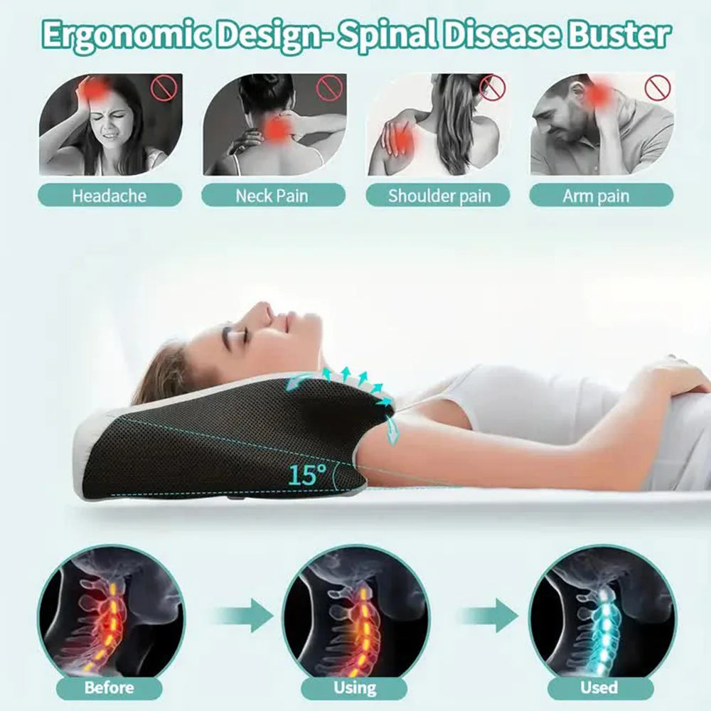 CerviComfort: Almohada Ergonómica 2 en 1 para Alivio Total del Cuello